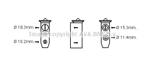 AVA QUALITY COOLING Расширительный клапан, кондиционер DN1358